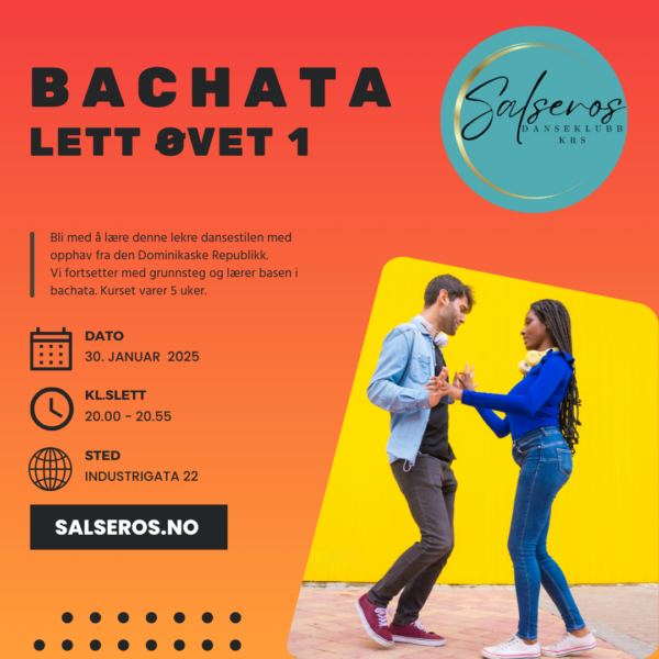 Bachata Partnerwork Lett øvet 1. Oppstart 30 januar - 5 uker.