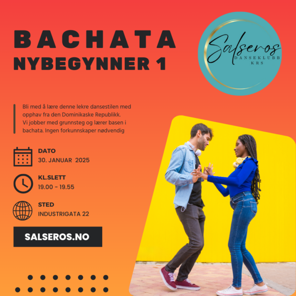 Bachata Nybegynner 1. Oppstart 30. januar - 5 uker.